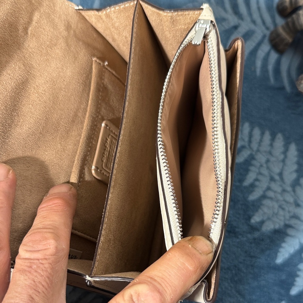 Coach Cream Quilted Mini Klare Crossbody Bag with Chain Strap - Picture 11 of 13